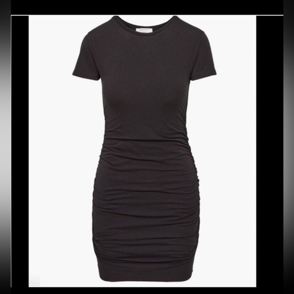 Aritzia Babaton Covet Ruched Mini Dress . second-skin stretch Sz M - Picture 5 of 5